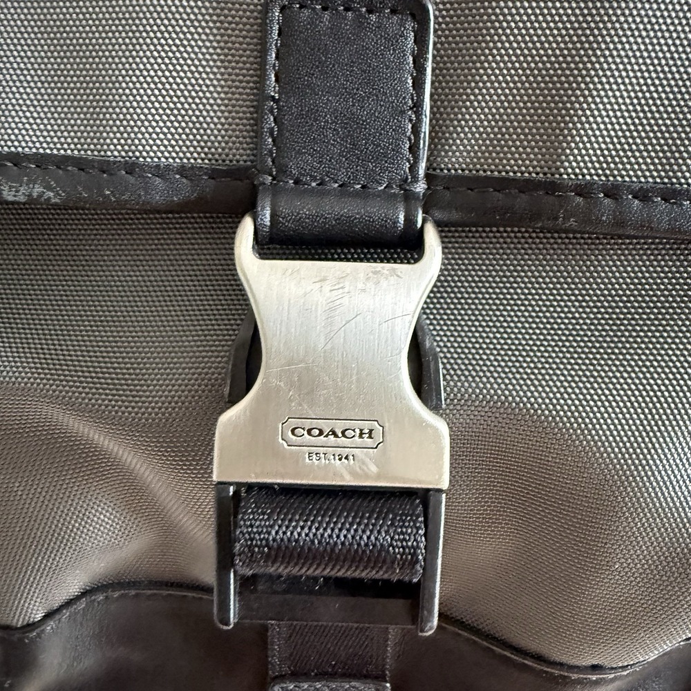 Coach Voyager Bleck/Gray Nylon & Leather Backpack F70574 READ NEEDS REPAIR - Picture 10 of 16